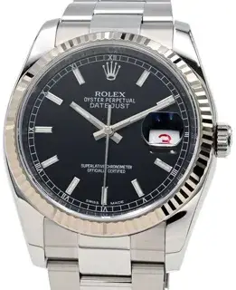 Rolex Rolex Datejust 116234 White gold and Stainless steel Black