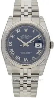 Rolex Rolex Datejust 116234-0141 36mm Stainless steel Blue