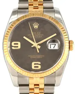 Rolex Rolex Datejust 116233 36mm Yellow gold and Stainless steel Brown