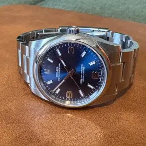 Rolex Rolex Air KingOyster Perpetual 114200 Blue 3-6-9 Dial Full Set 2020