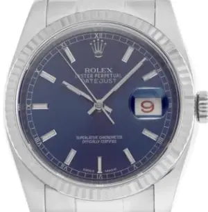 Rolex Rolex Datejust 116234 36mm Yellow gold and Stainless steel Blue