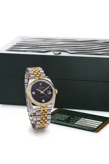 Rolex Rolex Datejust 116233 36mm Yellow gold and Stainless steel Black