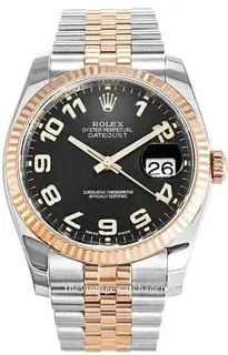 Rolex Rolex Datejust 116231-0090 36mm Stainless steel Black