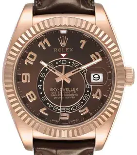Rolex Rolex Sky-Dweller 326135 42mm Rose gold Brown