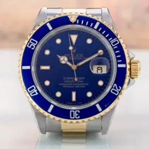 Rolex Rolex Submariner Date 16613 40mm Yellow gold and Stainless steel Blue