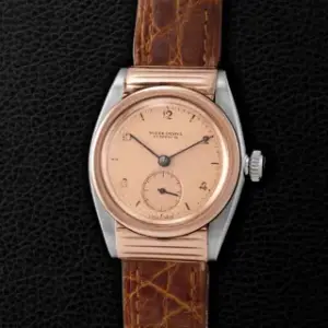 Rolex Rolex Bubble Back 3595 32mm Rose gold and Stainless steel Salmon