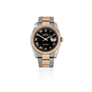 Rolex Rolex Datejust 116231 37mm Rose gold and Stainless steel Black