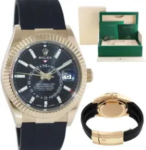 Rolex Rolex Sky-Dweller 326238 42mm Yellow gold Black