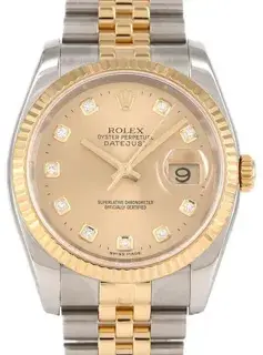 Rolex Rolex Datejust 116233 36mm Yellow gold and Stainless steel Golden