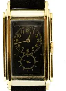 Rolex Rolex Prince Railway 1527 23mm Rose gold Black