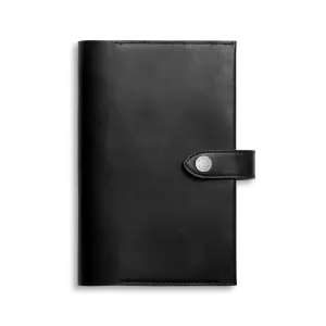 Shinola Medium Snap Journal Cover - Black Vachetta