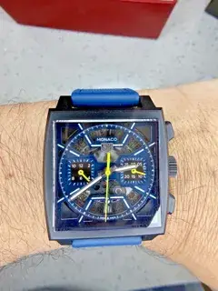 TAG Heuer TAG Heuer Monaco CBL2188.FT6261 39mm Titanium and DLC Black and Blue