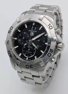 TAG Heuer TAG Heuer Aquaracer CAF101E 43mm Stainless steel Black