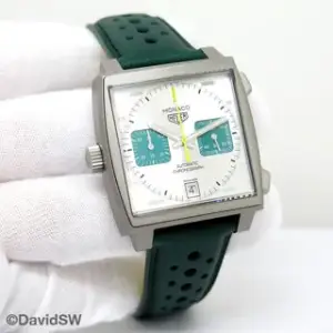 TAG Heuer TAG Heuer Monaco CAW218E.FC6565 39mm Titanium Green and Silver