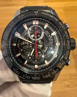 TAG Heuer TAG Heuer Carrera CAR2A1Z-0 45mm Stainless steel Skeletonized