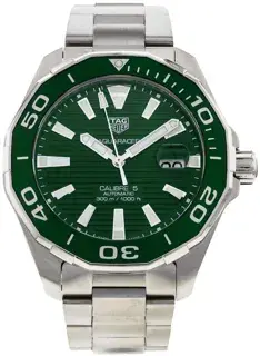 TAG Heuer TAG Heuer Aquaracer WAY201S.BA0927 43mm Stainless steel Green