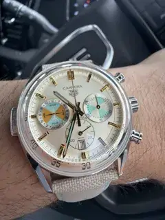 TAG Heuer TAG Heuer Carrera 42mm Stainless steel Cream