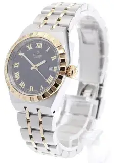 Tudor Tudor Royal 28303 28mm Yellow gold and Stainless steel Black