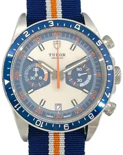 Tudor Tudor Heritage Chrono 700330B 42mm Stainless steel Blue and White