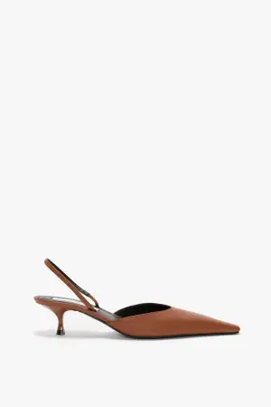 Victoria Beckham Sloane Halter Back 45 In Dark Tan Leather