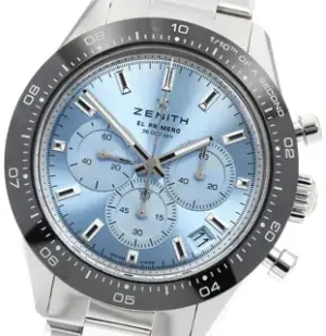 Zenith Zenith Chronomaster Sport 03.3105.3600/52.M3100 20mm Ceramic and Stainless steel Blue