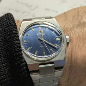 Zenith Zenith Pilot 01-0011-382 35mm Stainless steel Blue