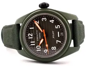 Zenith Zenith Pilot 49.4001.3620/63.I001 40mm Ceramic Green