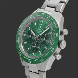 Zenith Zenith Chronomaster Sport 03.3107.3600/56.M3100 41mm Ceramic and Stainless steel Green