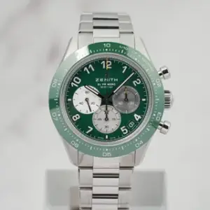 Zenith Zenith Chronomaster 03.3117.3600/56.M3100 41mm Ceramic and Stainless steel Green
