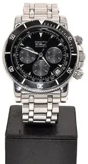 Zenith Zenith El Primero Chronograph 02-0370-400 Stainless steel Black